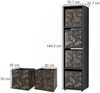 Raumteiler Ludus Schwarz 142.5 x 36.2 cm mit 2 Faltboxen opt. 2 Vicco Bild 3