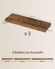 VASAGLE Wandregal, 3 Stück, MDF vintagebraun, 80 x 20 x 3,8 cm Bild 5