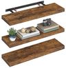 VASAGLE Wandregal, 3 Stück, MDF vintagebraun, 80 x 20 x 3,8 cm Bild 2
