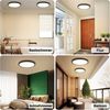 ZMH LED Deckenleuchte Dimmbar Modern einfache Selbstmontage Deckenlampe für Wohnzimmer Flur, Hochwertige Design, LED fest integriert, 6500k, Schwarz Nicht Dimmbar Bild 4