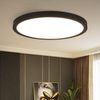 ZMH LED Deckenleuchte Dimmbar Modern einfache Selbstmontage Deckenlampe für Wohnzimmer Flur, Hochwertige Design, LED fest integriert, 6500k, Schwarz Nicht Dimmbar Bild 2