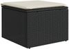 vidaXL 6-tlg. Garten-Sofagarnitur mit Kissen Schwarz Poly Rattan 3326297 Bild 5