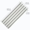 Beautissu Handtuch Handtuch Cassiss 200x75 cm Grau-Weiß-gestreift, Auflage Gartenliege Handtuch Strandtuch Poolliege Garten & Strand Bild 2