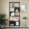 vidaXL Bücherregal Schwarz Eichen-Optik 76 x 33 x 188,5 cm 882988 Bild 4