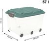 Rotho Aufbewahrungsbox Roller 6 59,5 x 40 x 37 cm inklusive Deckel + Rollen 57 L Bild 3