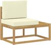 vidaXL Outdoor End Sofa Weiß 91 x 63 x 73 cm Massivholz Akazie 901478 Bild 2
