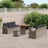 vidaXL Garten-Sofa-Set mit Kissen mit Speicher 9 pcs Grau 3364168 Bild 3