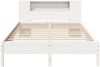 vidaXL Massivholzbett mit Regal ohne Matratze Weiß 135x190 cm Kiefer 3322841 Bild 4