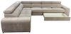 Wohnero24 Ecksofa L-Form PAVONE 5 330 x 260 cm – großes Chenille Sofa Beige mit Schlaffunktion 190 x 125 cm & Bettkasten, verstellbare Kopfstützen Bild 5