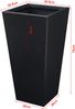 Pflanzkübel Vaargel 76x39x39 cm verzinkter Stahl Schwarz [casa. pro] Bild 2