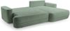 Selsey 'Fuerro' Ecksofa mit Schlaffunktion, Bettkasten, Ottomane rechts, Strukturstoff wasserabweisend, Salbeigrün Bild 3