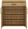 Schuhkommode Coswig / Cortina, Holzwerkstoff, Holzfarben, 93 x 100 x 38 cm Bild 2