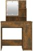 vidaXL Schminktisch mit LED Räuchereiche 86,5x35x136 cm 820484 Bild 5