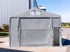 Lagerzelt 8x12 m Zelthalle Industriezelt mit 3,6m Seitenhöhe PVC Plane 850 N grau 100% wasserdicht Ganzjahreszelt mit Hochziehtor Bild 3