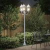 vidaXL Garten-Licht Weiß 57 x 49 x 241 cm Aluminium und Glas 42000340 Bild 3