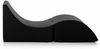 Dmora Klappbett Arbil, Pouf umwandelbar in ein Einzelbett, Chaiselongue aus Öko-Leder, 100 % Made in Italy, 130 x 50 x 50 cm, Schwarz Bild 4