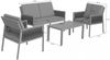 Garten-Garnitur HWC-Q12, Gartenlounge Lounge-Set Sitzgruppe Sofa, Polyrattan Olefin (210 g/m²) ~ dunkelgrau Bild 3