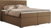 Boxspringbett, Modern Bett mit Multipocket-Matratze und zwei Bettkästen - JASIR - 200 x 200 cm - Braun Kunstleder - H4 Bild 3