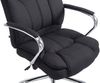 Bürostuhl JUBEL Stoff - 115x62x70, Schwarz Stoff Metall in Chromoptik Gestell ergonomische Bürostühle Homeoffice Stuhl mit Rollen Bild 5