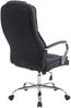 Bürostuhl JUBEL Stoff - 115x62x70, Schwarz Stoff Metall in Chromoptik Gestell ergonomische Bürostühle Homeoffice Stuhl mit Rollen Bild 4