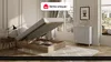 Vente-unique - AMERICAN DREAM Mattress and bed base set StoffHolz, Platte Beige - B 140 cm x H 28 cm30 cm x L 200 cm Bild 2