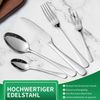 LAZAHOME Edelstahl Besteck Set 30 teilig für 6 Personen Silber Spiegelpoliert Bild 3