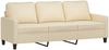 vidaXL 3-Sitzer-Sofa mit Hocker Creme 180 cm Stoff 3201039 Bild 4