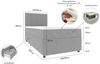 99rooms Kira Mini Boxspringbett Strukturstoff NEVE Grün 90x200 cm Bild 2