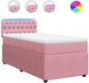 vidaXL Boxspringbett mit Matratze Rosa 100x200 cm Samt 3289973 Bild 2
