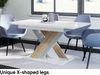 MEBLINI Esstisch Ausziehbar - 140-180x80x75cm - BRONX - Weiß Hochglanz/Sonoma Eiche - Esszimmertisch Modern - Küchentisch - Säulentisch - Ausziehtisch - Dining Table Bild 5