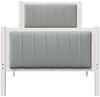 vidaXL Bettgestell Weiß und Hellgrau 75 x 190 cm Massivholz Kiefer 878513 Bild 5