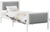 vidaXL Bettgestell Weiß und Hellgrau 75 x 190 cm Massivholz Kiefer 878513 Bild 2