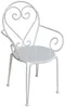 Vente-unique - GUERMANTES Garden dining set Metall Weiß - B 52 cm80 cm x H 89 cm71 cm x L 48 cm80 cm Bild 4
