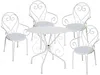 Vente-unique - GUERMANTES Garden dining set Metall Weiß - B 52 cm80 cm x H 89 cm71 cm x L 48 cm80 cm Bild 2