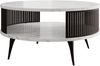 Mirjan24 'Rajkon' Couchtisch, Beine und Seiten aus Stahl (Farbe: Schwarz / Bianco Marmor), 75 x 75 x 44 cm Bild 2