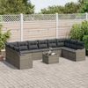 vidaXL Gartensofa-set mit Speicher 11 pcs Grau Poly-Rattan 3354558 Bild 3