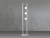 LED Stehleuchte 3-flammig Weiß mit Glaskugeln Opalweiß, Höhe 140cm Bild 3