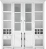 Buffetschrank 4-türig 194x207 cm mit Flascheneinteilung + 2x Schubkästen weiß Pinie WALES Bild 4