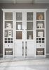 Buffetschrank 4-türig 194x207 cm mit Flascheneinteilung + 2x Schubkästen weiß Pinie WALES Bild 3