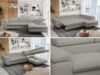 Mks Möbel 'Peter L-form' Ecksofa mit Bettfunktion, Bettkasten & einstellbaren Kopfstützen, Hellgrau, Boucle, rechts Bild 2