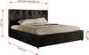 Polsterbett mit Bettkasten LARINO CLASSIC 160 x 200 cm Lattenrost und Gasdruckfedern, stabiles Bettgestell, modernes Design Multipocket Matratze - Schwarz Plüsch - ELORI LUX Bild 4