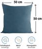 Komfortec 100% Baumwolle Kissenbezüge 50x50 cm, 2er Set, Superweicher Premium Jersey Kopfkissenbezug 150 g/m², Kissenhülle, Petrolblau Bild 3