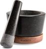 madeco Ersatzstößel Granit 16 cm Steinstößel schwarz poliert Stößel für Mörser Granit einzeln (ohne Mörser) Gewürze, Kräuter, Nüsse mahlen Bild 2