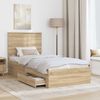 vidaXL Bettrahmen mit Kopfteil Sonoma-Eiche 90 x 200 cm Holzwerkstoff 3409705 Bild 3