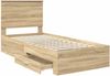 vidaXL Bettrahmen mit Kopfteil Sonoma-Eiche 90 x 200 cm Holzwerkstoff 3409705 Bild 5