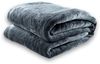 Wohndecke flauschige, tragbare Kuscheldecke mit Ärmeln ohne Fußtasche, Gräfenstayn, warme Ärmeldecke - TV Decke zum Anziehen - 200x150 cm anthrazit Bild 4