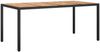 vidaXL Gartentisch 190x90x75 cm Poly Rattan und Akazienholz Schwarz 316722 Bild 2