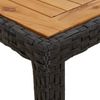 vidaXL Gartentisch 190x90x75 cm Poly Rattan und Akazienholz Schwarz 316722 Bild 5