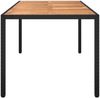 vidaXL Gartentisch 190x90x75 cm Poly Rattan und Akazienholz Schwarz 316722 Bild 4