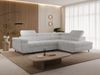 GRAINGOLD Ecksofa L-Form Argon L, Couch mit Wellenfeder, mit Schlaffunktion und Bettkasten, Cord-Stoff, Grau, Rechts Bild 3